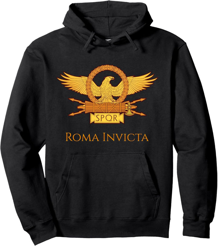 Ancient Rome SPQR History Roman Eagle Legion Roma Invicta Pullover Hoodie