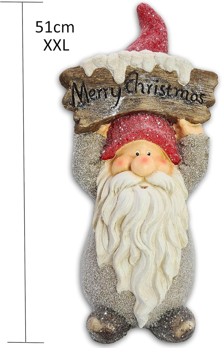 Wichtelstube-Kollektion XXL Wichtel Figur Dekofigur Garten Weihnachten MGO 51cm