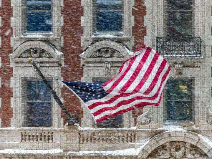 CALVENDO Puzzle Snowy Broadway 1000 Teile Lege-Grösse 64 x 48 cm Foto-Puzzle Bild von Thomas Freuden