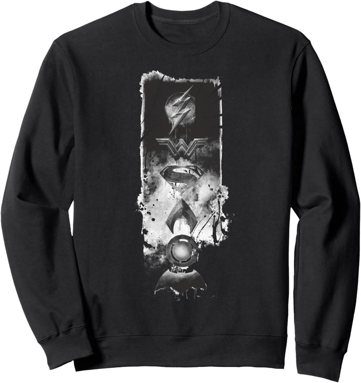 DC Justice League-Logo, Grunge Sweatshirt