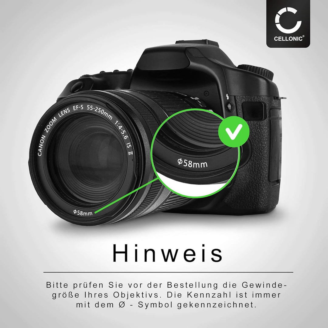 CELLONIC Ø 58mm UV Filter kompatibel mit Panasonic Lumix - Schutzfilter