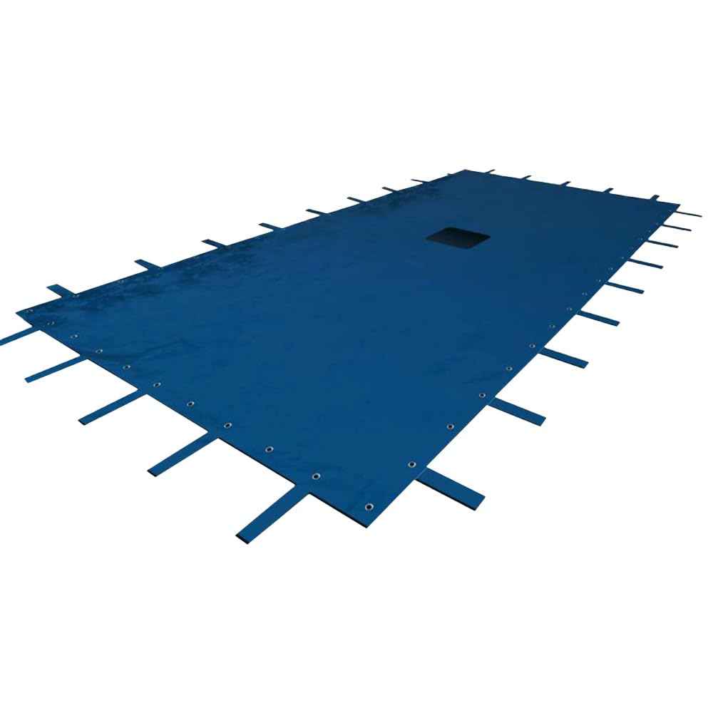 Terre Jardin Abdeckplane für Pool, rechteckig, 9 x 4 m Pour piscine 9 x 4, Blau 9 x 4