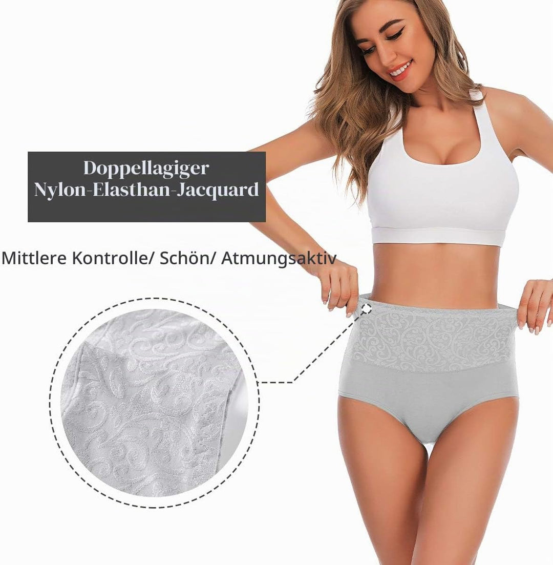 YaShaer Unterhosen Damen Baumwolle Hohe Taille Slips Hoher Taillenslip für Frauen Mehrpack M Mehrfar