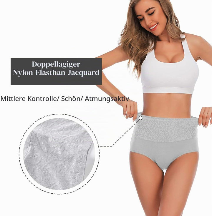 YaShaer Unterhosen Damen Baumwolle Hohe Taille Slips Hoher Taillenslip für Frauen Mehrpack M Mehrfar