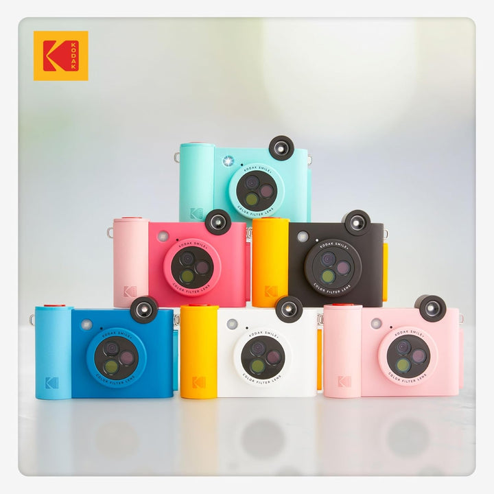 KODAK Smile+ 2-in-1 Digitale Sofortbildkamera & Bluetooth Fotodrucker Starterpaket + Deluxe Tasche +