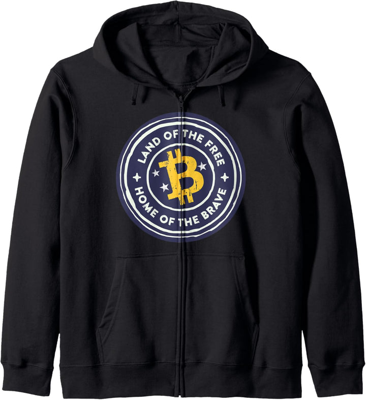 Bitcoin Land der Freien Kapuzenjacke