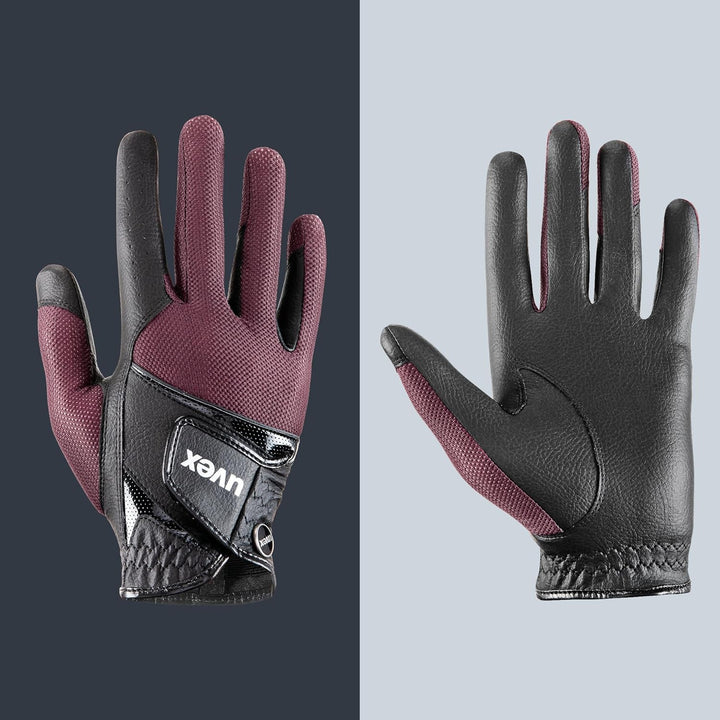 Uvex Unisex – Erwachsene Sumair Reithandschuhe 7 black-burgundy, 7 black-burgundy