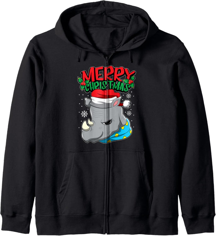 Weihnachtsnashorn - Weihnachtstiere Kapuzenjacke