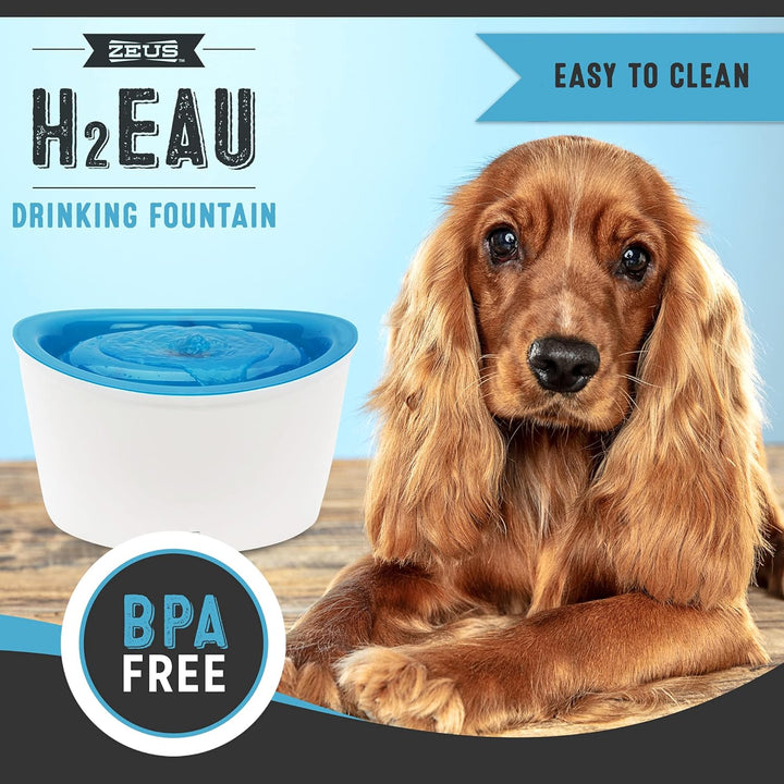 Zeus Trinkbrunnen für Hunde, weiss/blau, 6L