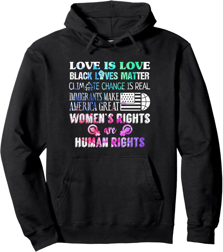 Love Is Love - Black Lives Matter - Equality Feminist Human Pullover Hoodie