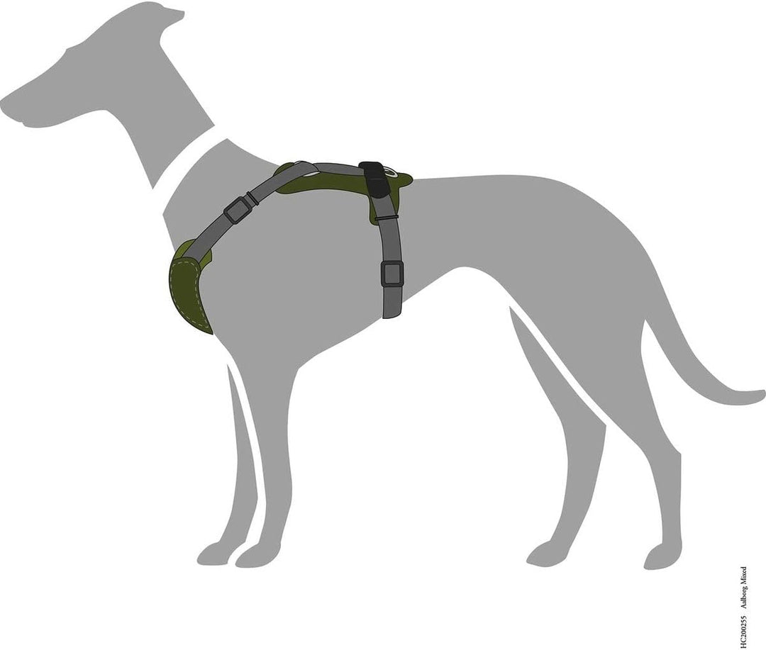 HUNTER AALBORG MIXED Hundegeschirr, XS-S, oliv/grau, 38 - 51 cm oliv/grau 38 - 51 cm, oliv/grau 38 -