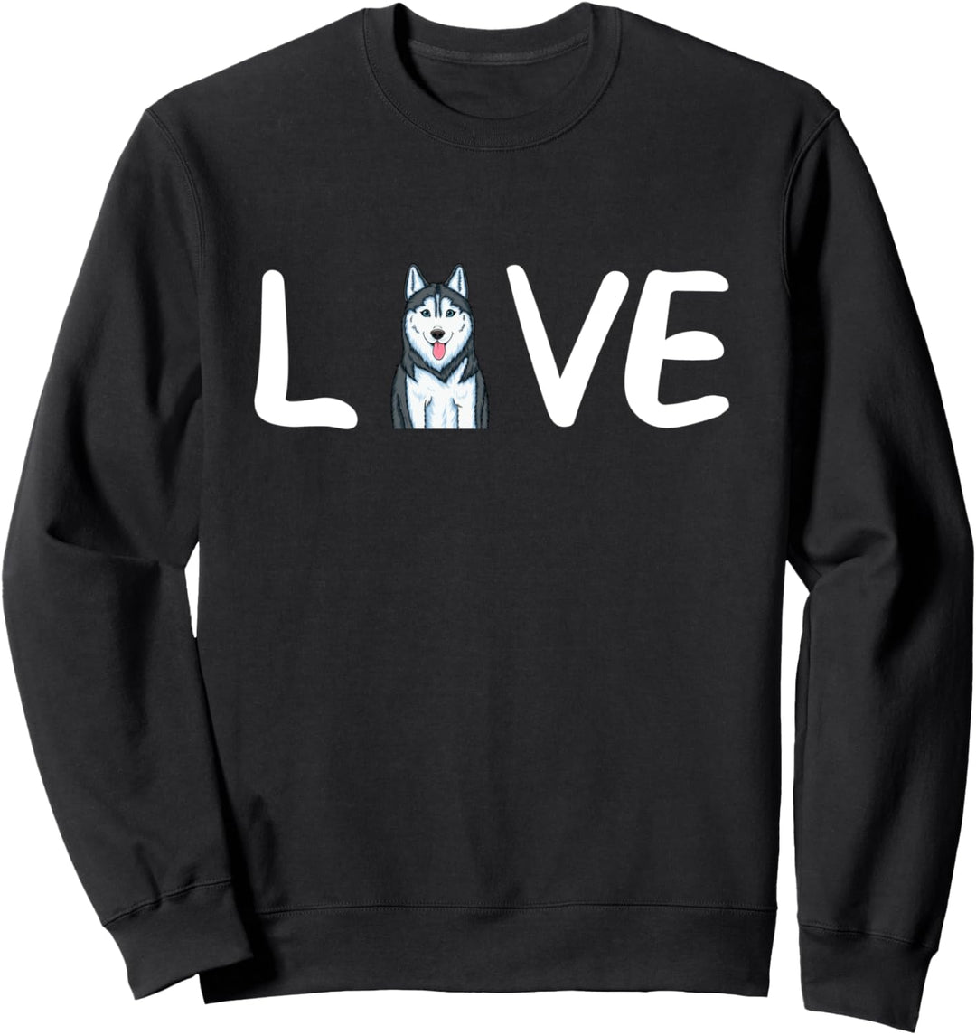 Siberian Husky Liebe Herz Siberian Husky Love Sweatshirt