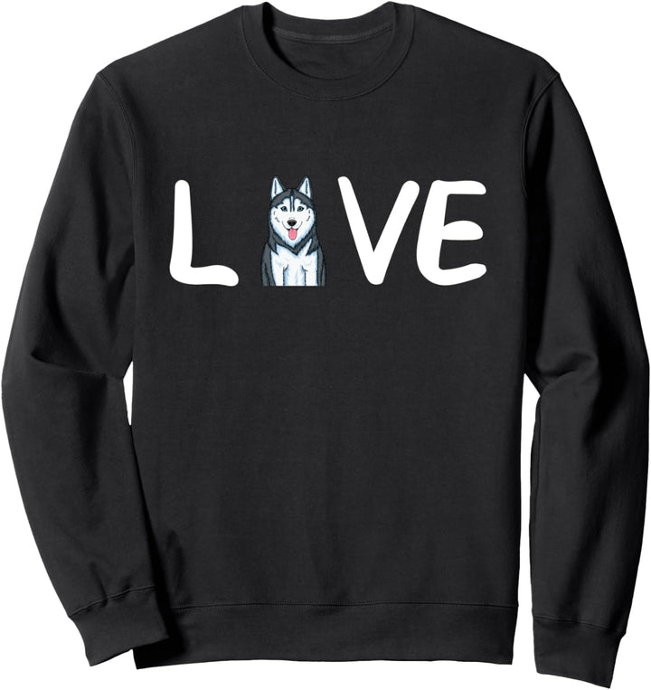 Siberian Husky Liebe Herz Siberian Husky Love Sweatshirt