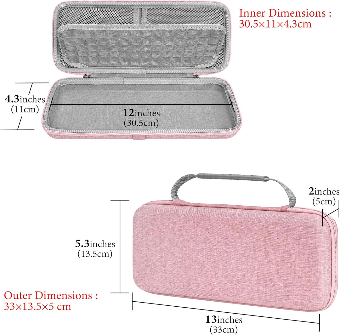 Geekria 60% kompakte Tastaturhülle, Hartschalen-Reisetasche für 61 Tasten, Computer-Tastatur, kompat