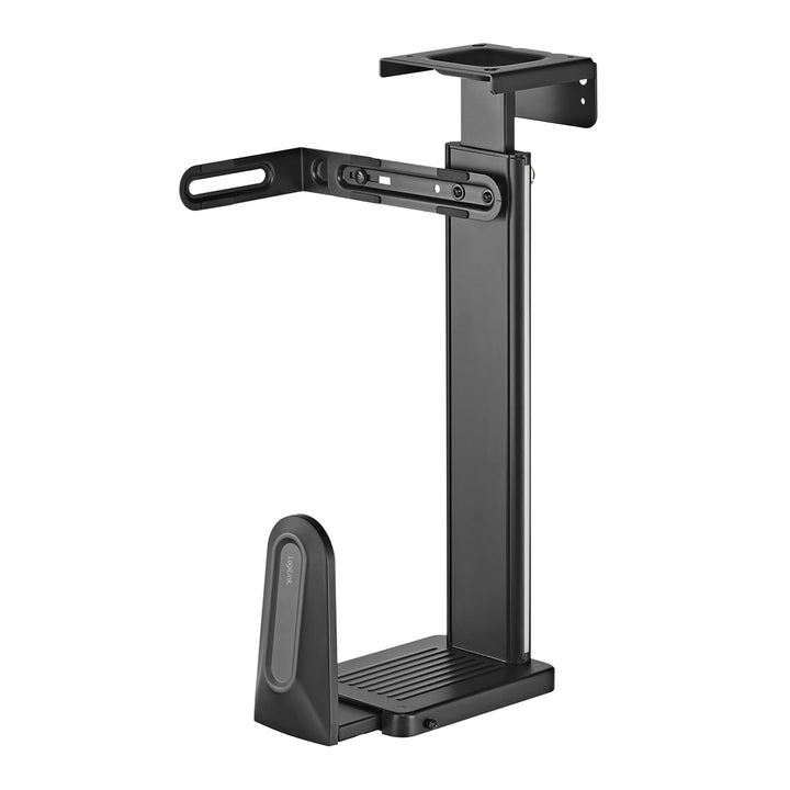 LogiLink EO0073 - PC-Halterung zur Untertisch- oder Wandmontage, Tragkraft bis 20 kg, Farbe: Schwarz