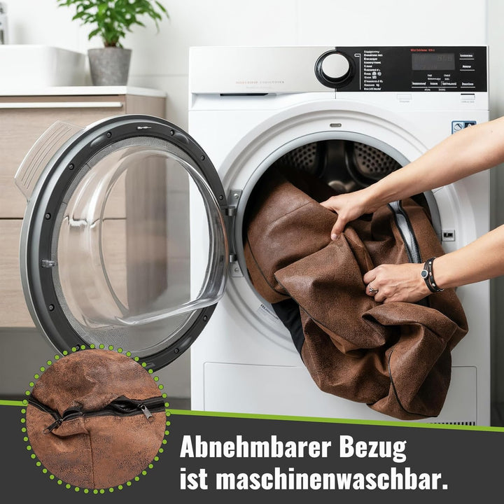 CopcoPet Hundebett kleine Hunde【waschbar & rutschfest】 Hundekorb S Kunstleder in Wildlederoptik, gel