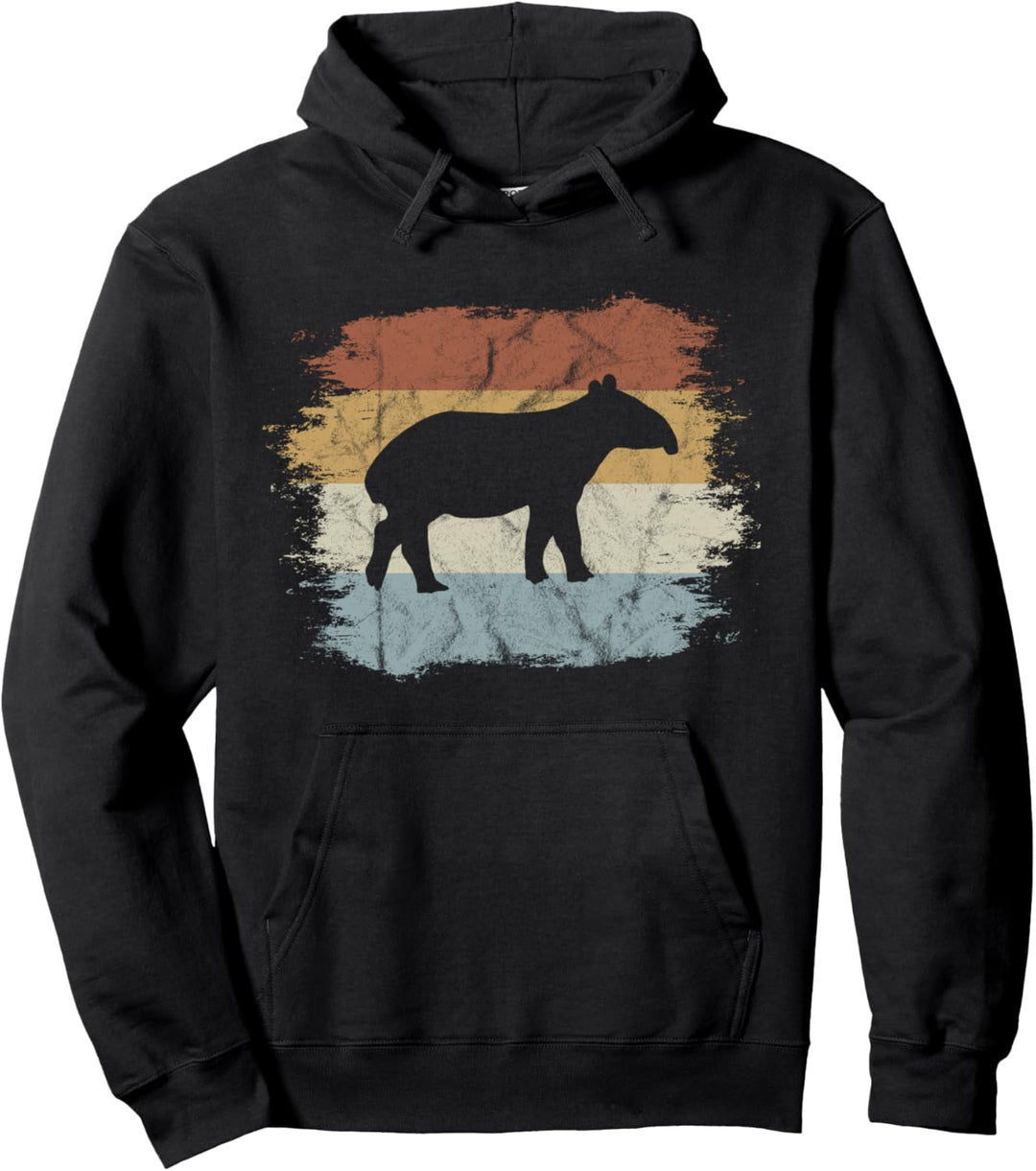 Retro Tapir Fancy Schabracken-Tapir Vintage Style Pullover Hoodie