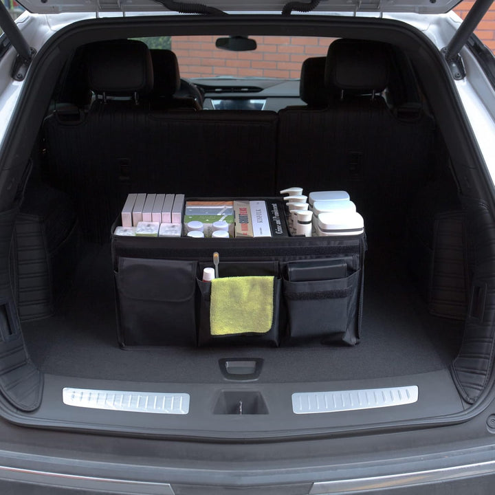 newaner Kofferraum Organizer, Kofferraumtasche, Faltbarer Kofferraum-Organizer mit Fach mit Deckel m