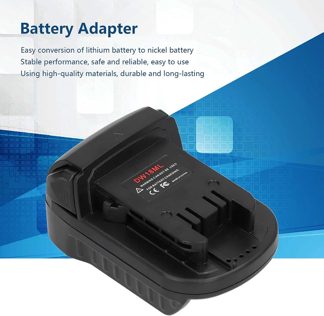 DW18ML Batterie Adapter Konverter Ersatz, 18V Lithium Batterie Adapter, DW18ML 18V auf 18V Adapter f