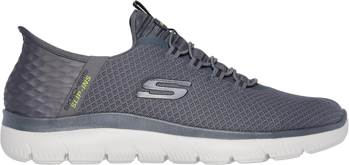 Skechers Herren Summits High Range Sneakers 41 EU Weit Charcoal Mesh Trim
