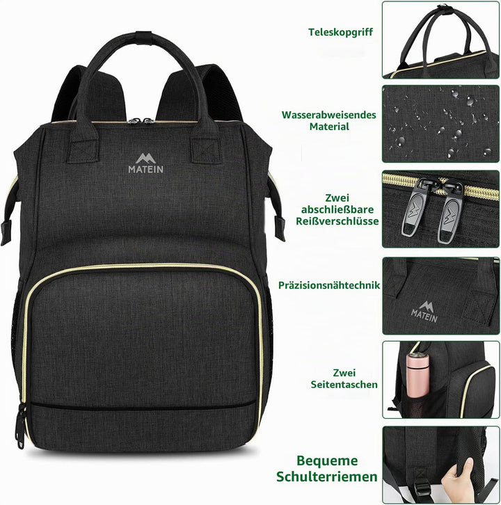 MATEIN Lunch Rucksack für Frauen, isolierter Kühlrucksack Lunchtasche mit USB-Ladeanschluss für Männ