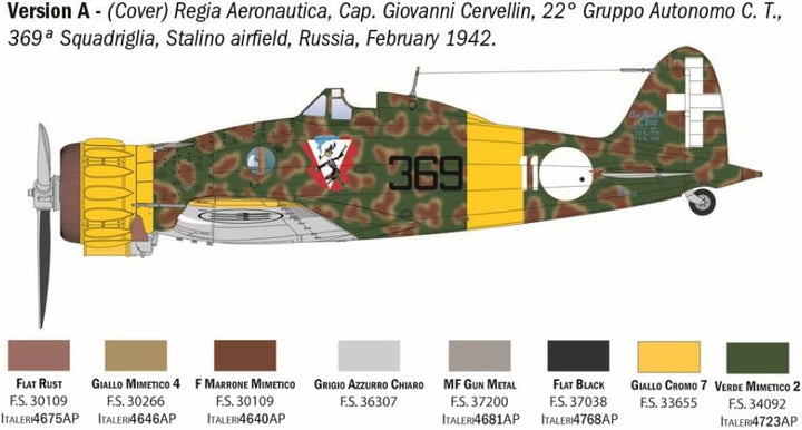 Italeri 2516 1:32 Macchi MC.200 PE-Teile Modellbausatz Militärflugzeug