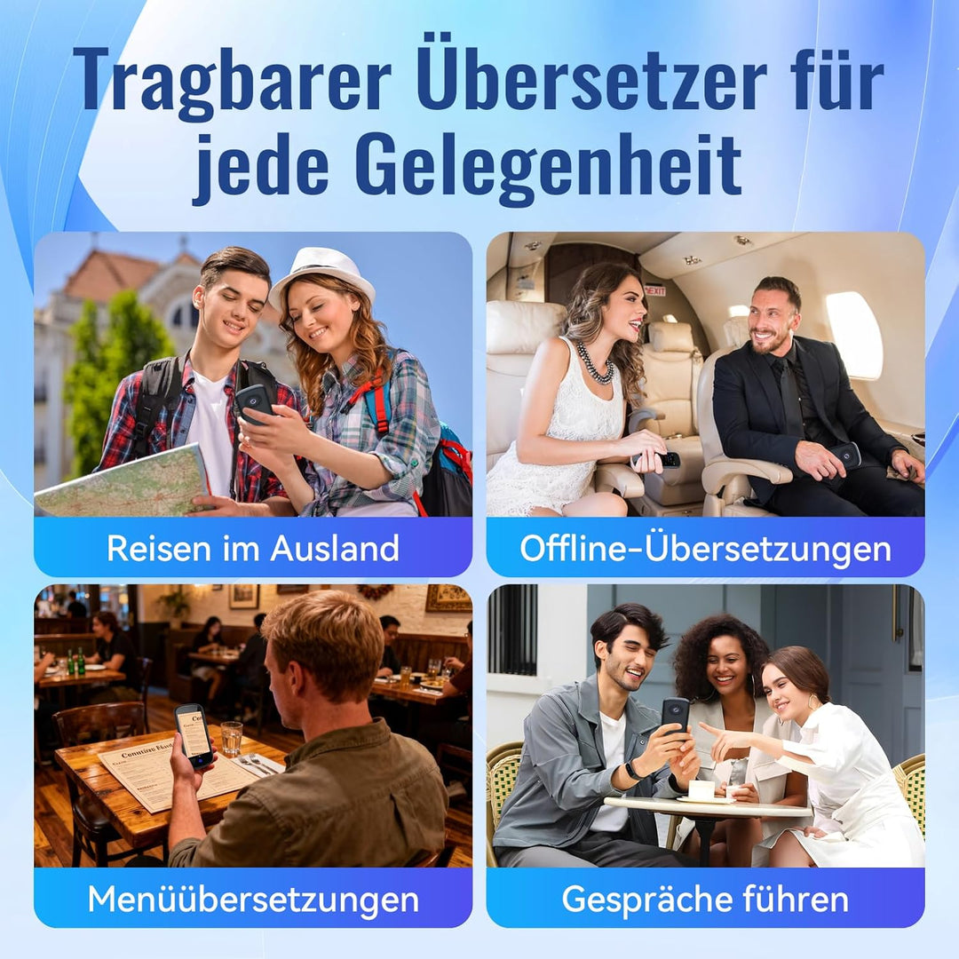 SKARA Sprachübersetzer Gerät ohne Internet, Echtzeit Übersetzer mit Sprachausgabe, 137 Sprachen &amp; Ak