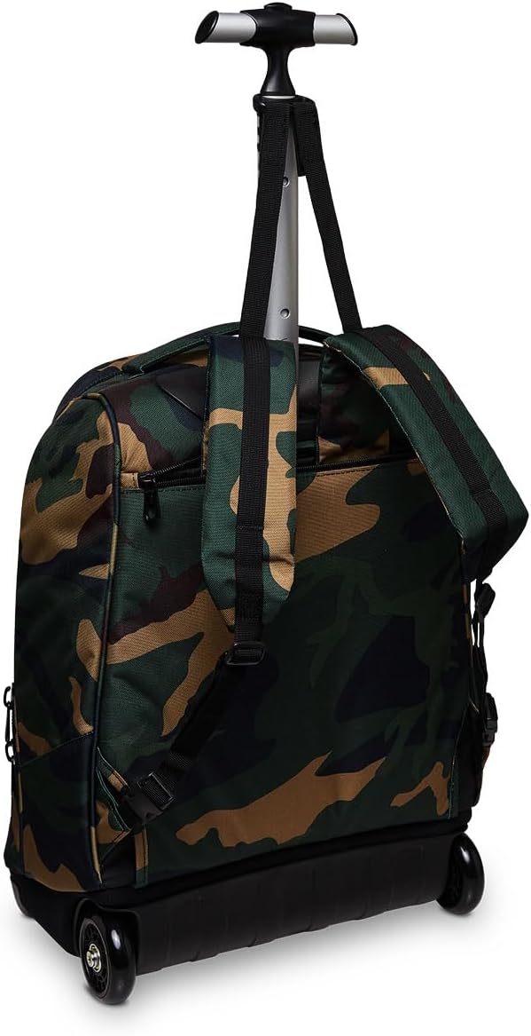 Invicta Trolley, 2 in 1, Schulranzen mit Rollen, Rucksack mit Trolleyfunktion für Schule, Reisen, Mä