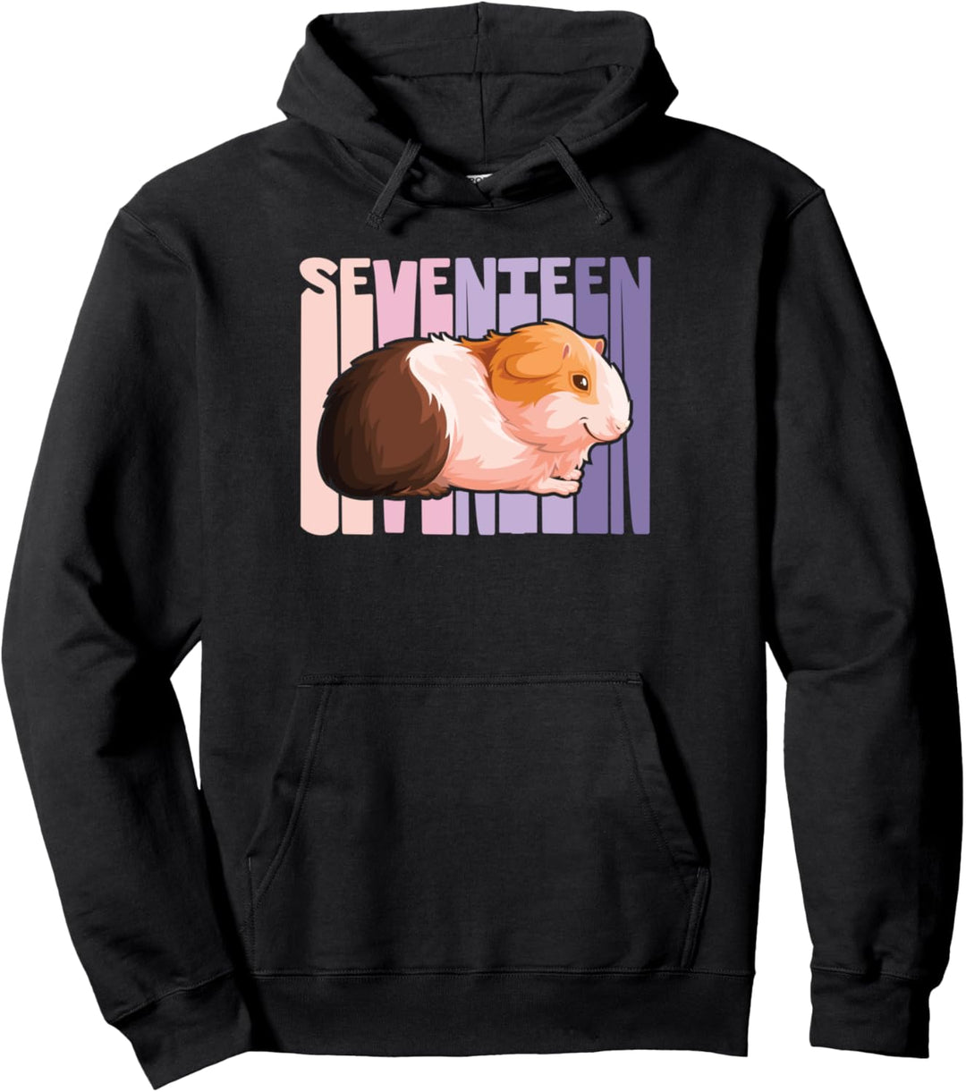 17. Geburtstag Mädchen süsses Meerschweinchen 17 Jahre alt Pullover Hoodie
