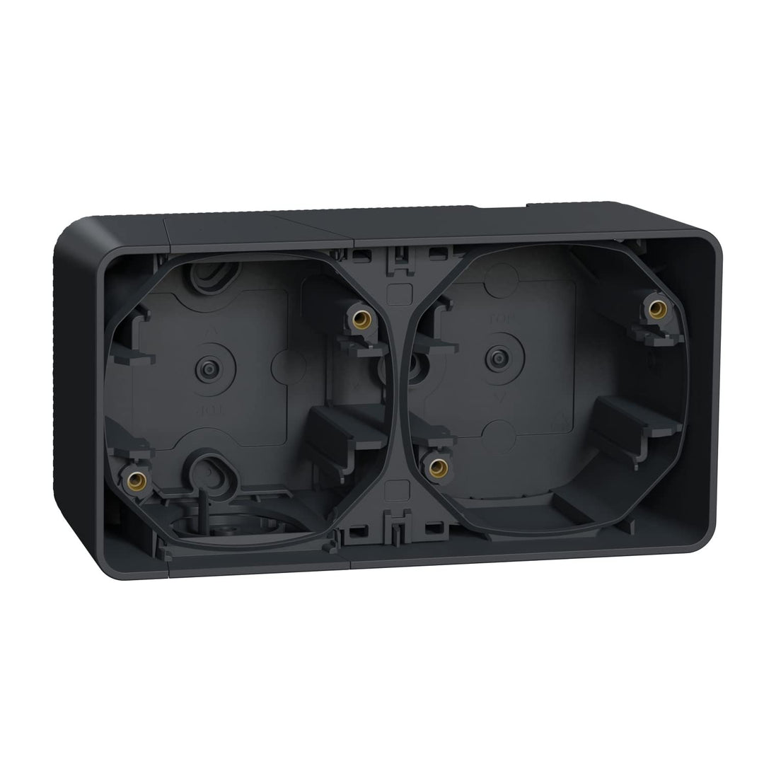 Schneider Electric Mureva Styl Hohlwanddose, 2-fach, 76mm, 54mm, 54mm, 147mm, Grau