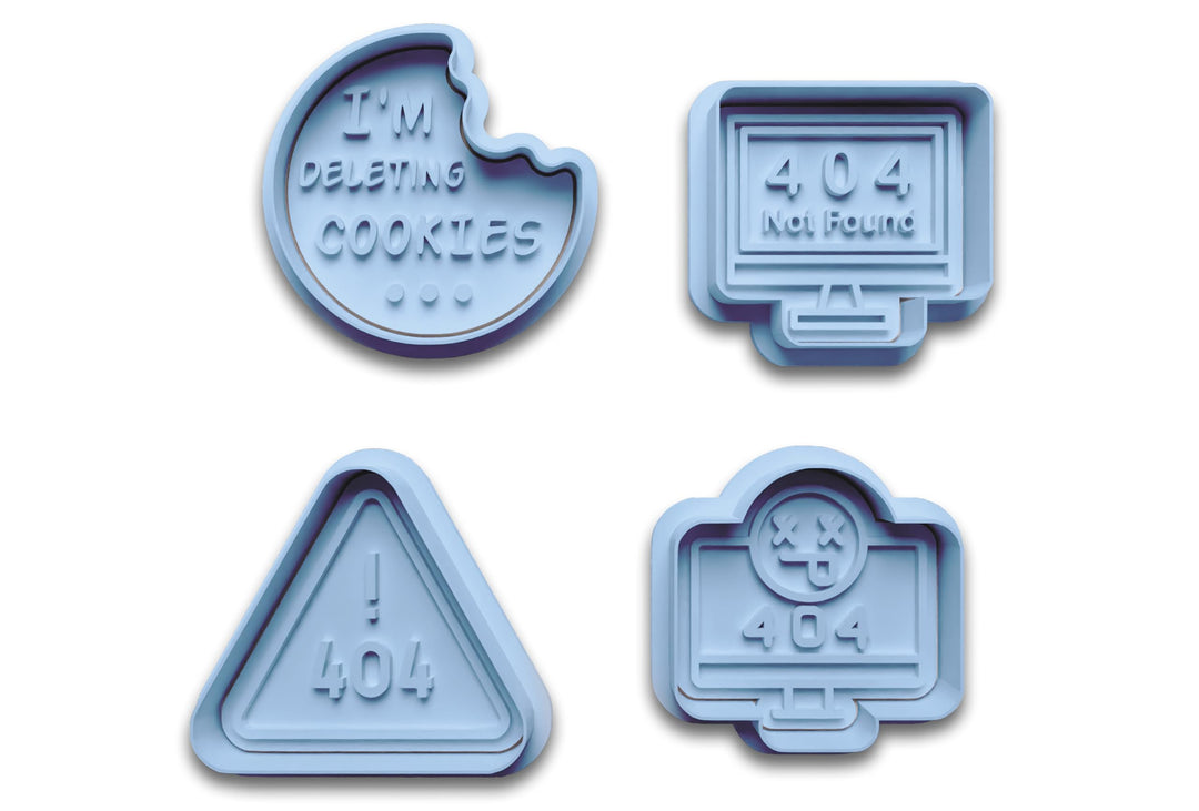 Keksausstecher Set 404 &amp; HTTP Cookies – Nerd-Geschenk für Webdesigner &amp; Programmierer – zweiteilig m