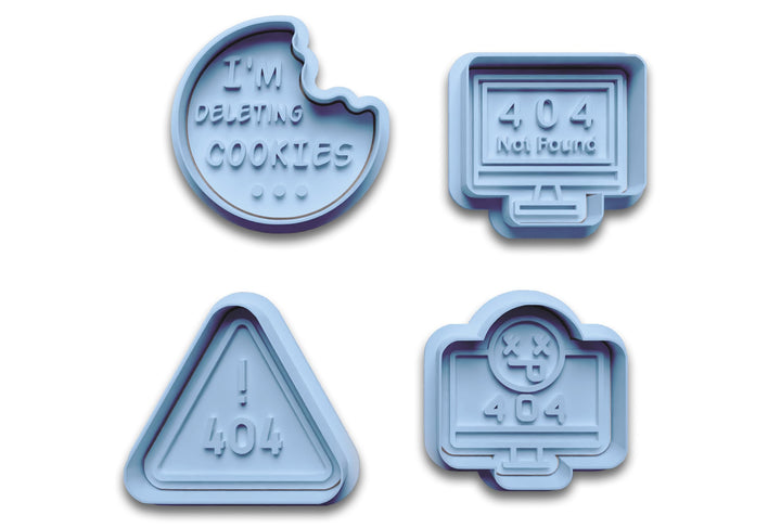 Keksausstecher Set 404 &amp; HTTP Cookies – Nerd-Geschenk für Webdesigner &amp; Programmierer – zweiteilig m