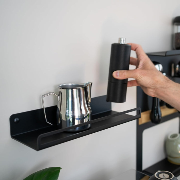 FLATE® Storage Shelf: Regal für Kaffeebohnen und Barista Zubehör (Helles Graubeige), Helles Graubeig