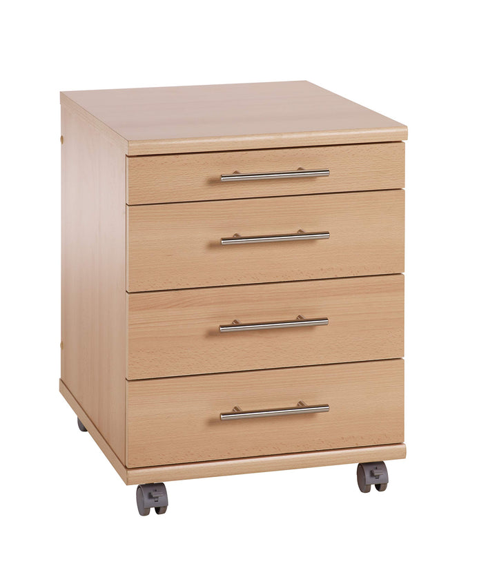 Möbelpartner Rollcontainer Colors, 701402, Samerbergbuche Dekor, ca. 41,6 x 50 x 56,9 cm, Samerbergb