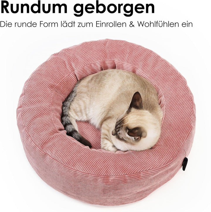 LucyBalu® Nest Katzenbett waschbar für kleine & grosse Katzen | Katzenschlafplatz | Katzenkissen | K
