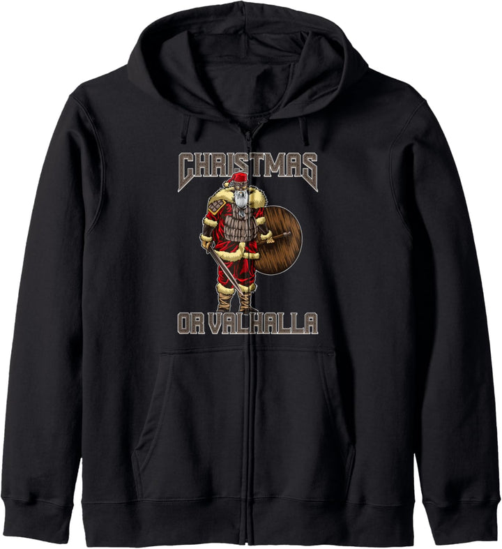 Christmas Or Valhalla - Wikinger Weihnachten Julfest Kapuzenjacke