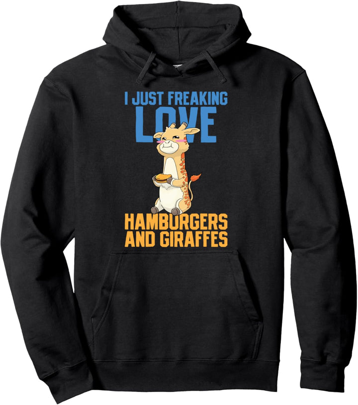 Hamburger Giraffe Kawaii Pullover Hoodie