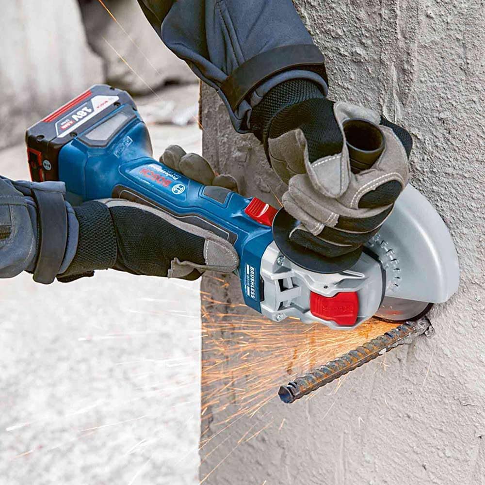 Bosch Professional 18V System BITURBO Winkelschleifer GWX 18V-7 mit X-LOCK (Scheiben-Ø: 125mm, 700 W