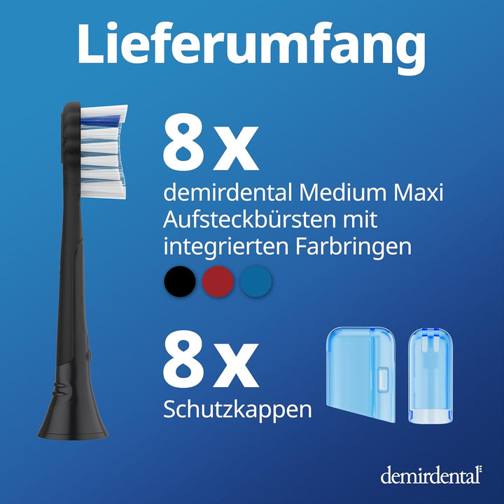 8er Ersatzbürsten von demirdental passend für Philips Sonicare C3 Premium Plaque Defence Standard Sc