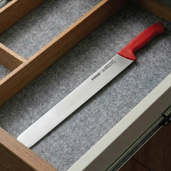 Pirge Ecco Dönermesser 55 cm Rot - Aufschnittmesser - Schärfstes Döner Langmesser - Schneidemesser -