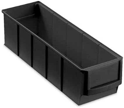 SparSet 10x Leitfähige Industriebox 300 S | HxBxT 8,1x9,1x30cm | 1,6 Liter | ESD, Sichtlagerkasten,