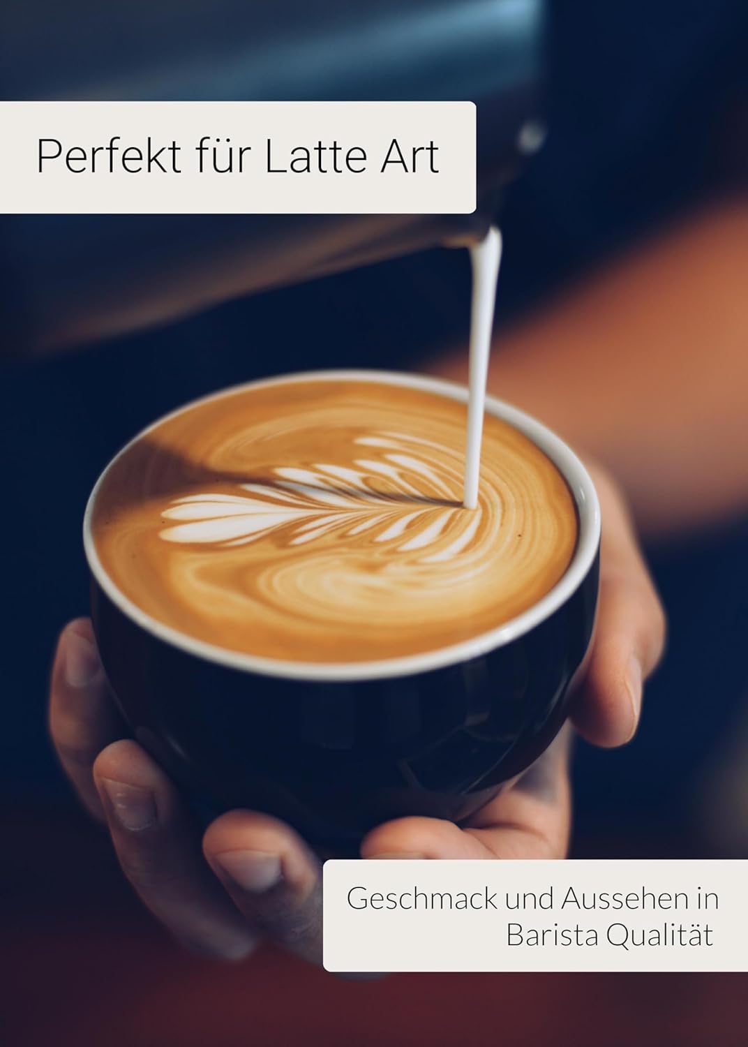 Lambda Coffee Barista Espresso Kännchen Edelstahl 150ml I Espresso Kanne schwarz-anthrazit zum Giess