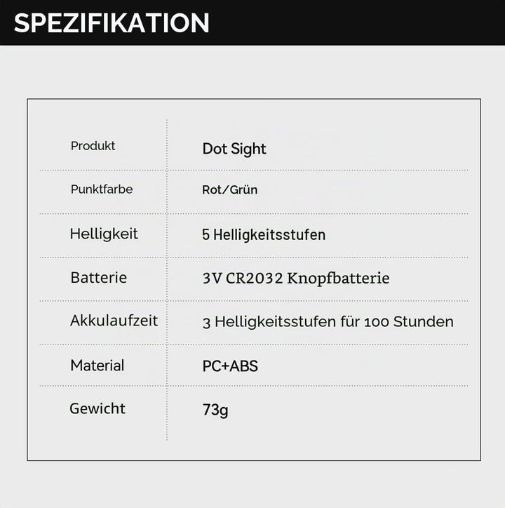 TTARTISAN Kamera Dot Sight für Telefotografie geringes Gewicht mit Kaltschuhhalterung (ohne CR2032-B