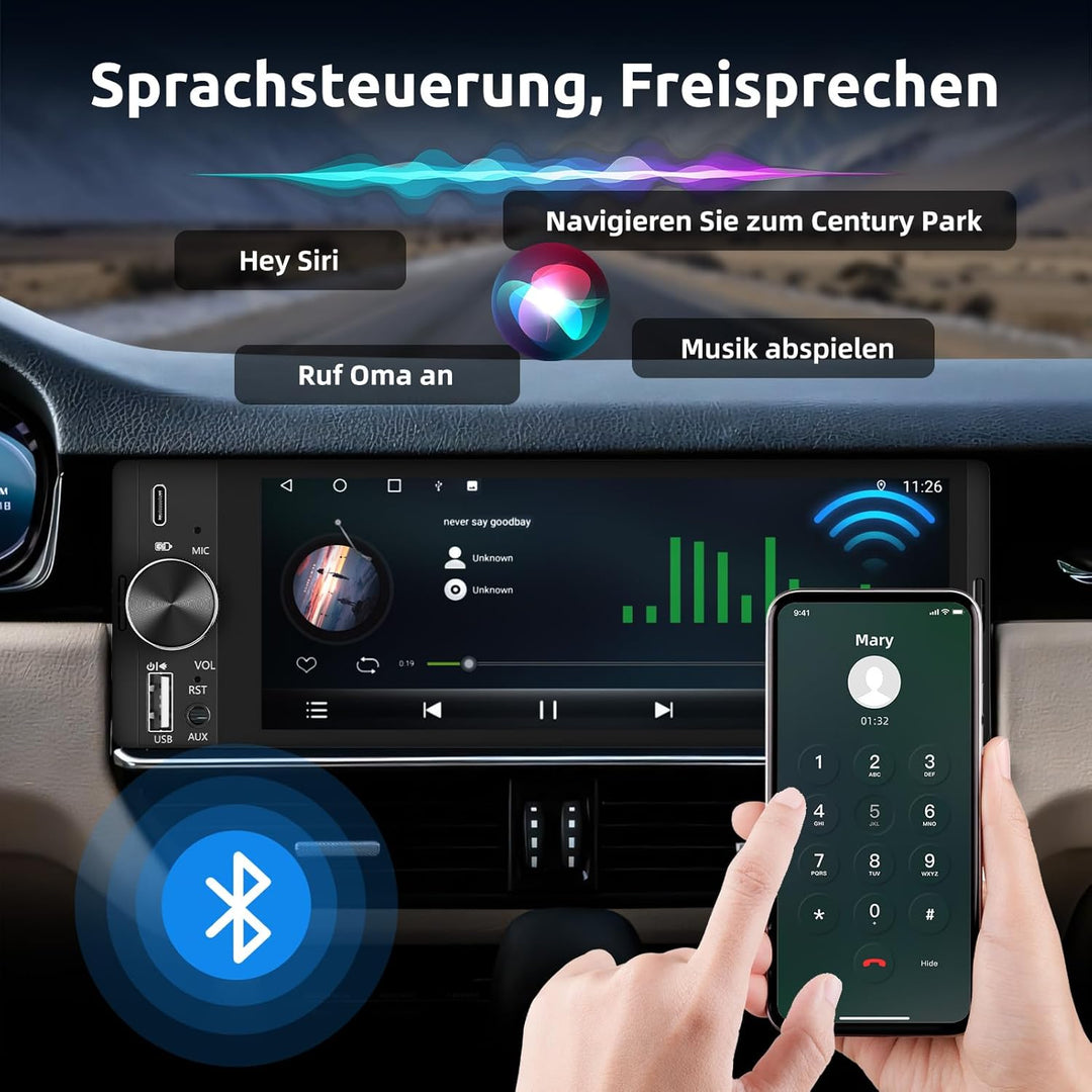 ESSGOO 6.36Zoll Autoradio (6.36 Zoll), 6.36 Zoll
