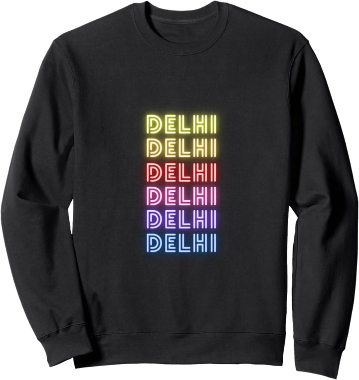 Delhi Stadt Bright Grafikdesign Sweatshirt