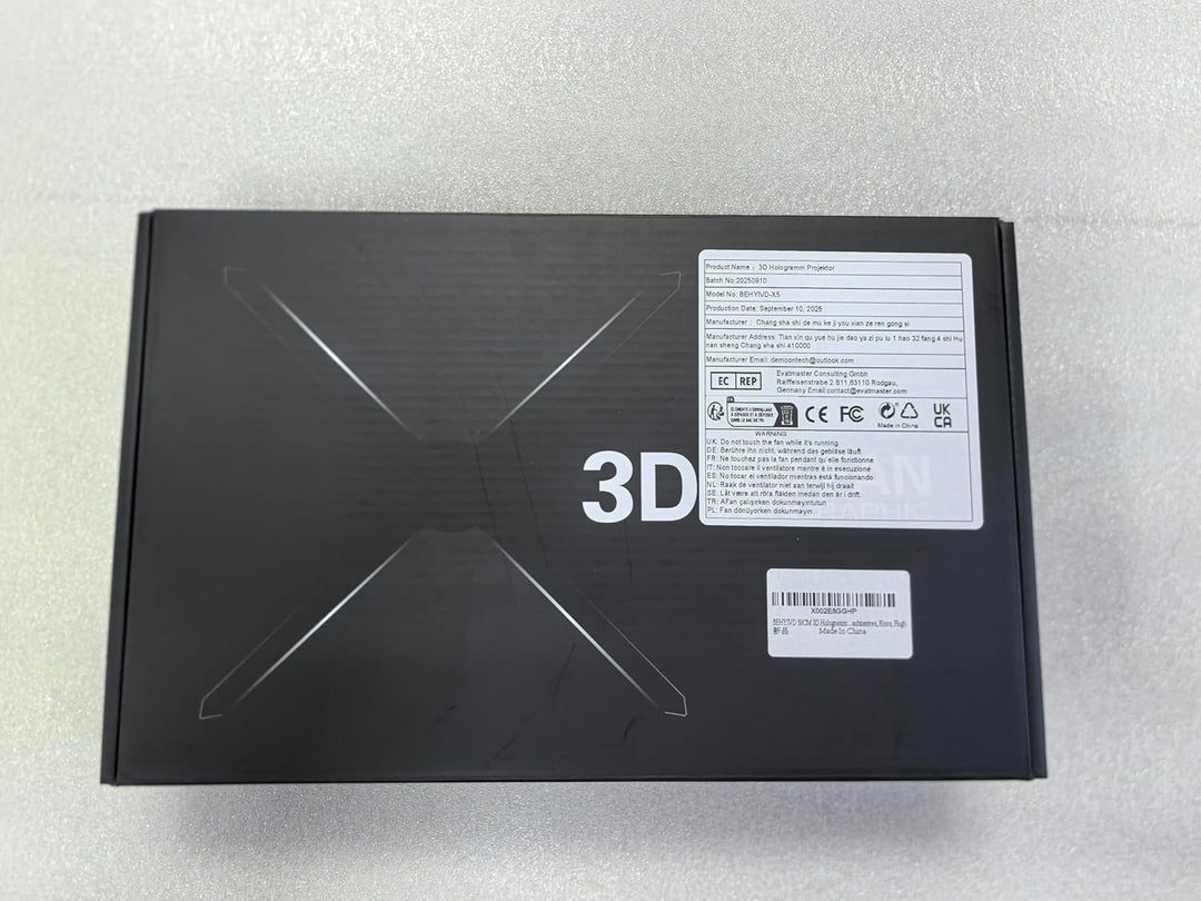 50CM 3D Hologramm Projektor mit WiFi und Bluetooth,3D Hologramm Fan mit 560 Leds und 2200 cd/m² und