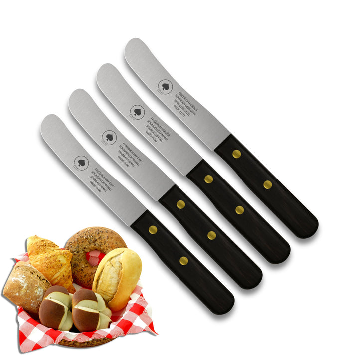 PIKAS - Solingen Messer, Thermonuss Holzgriff, Premium Buckelmesser, Küchenmesser, Frühstücksmesser,