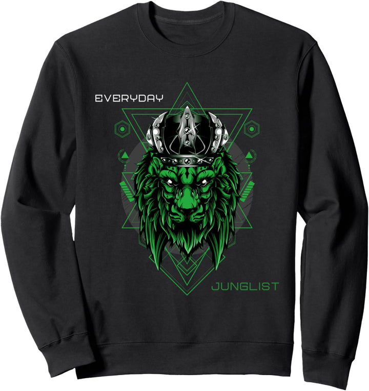 Drum und Bass Junglist Lion 174 BPM DnB Music Sweatshirt