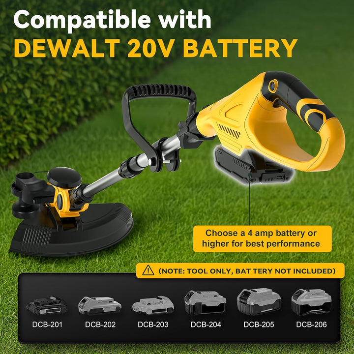 Akku Strimmer kompatibel mit Dewalt 20V Akku, 3-in-1 Falt-Kombi mit bürstenlosem Motor 30cm Schnittb