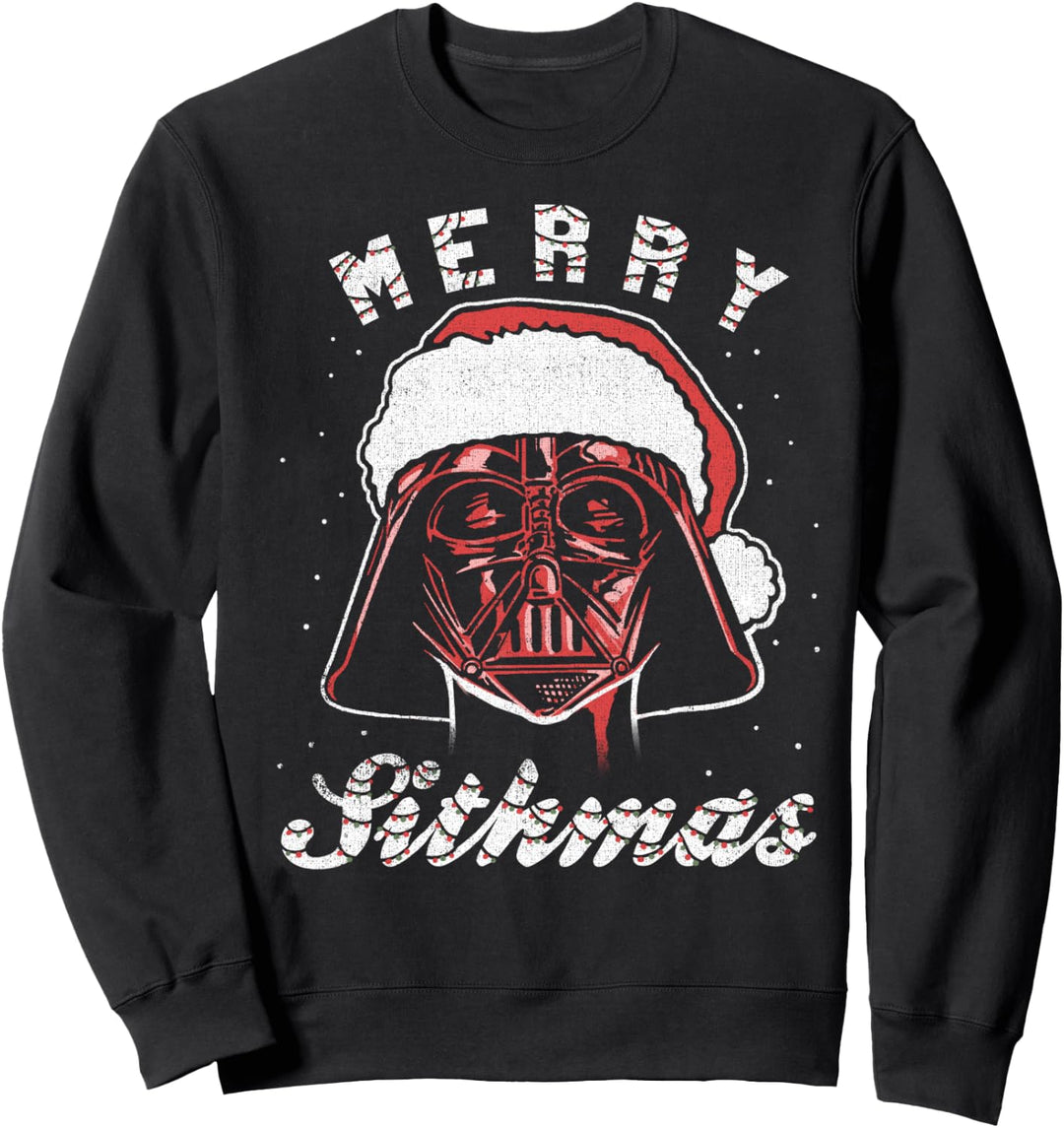 Star Wars Vader Christmas Merry Sithmas Candy Cane Script Sweatshirt